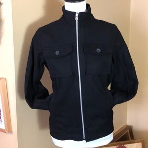 OLD NAVY sz Large 10-12 Buttonfront Wool Blend Jacket Preppy Winter Warm $69 NEW